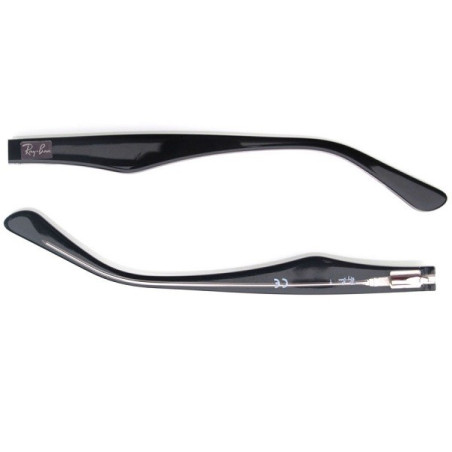 Ray Ban 5206 2034 - Aste di Ricambio - Nero Lucido in Trasparenza 145MM