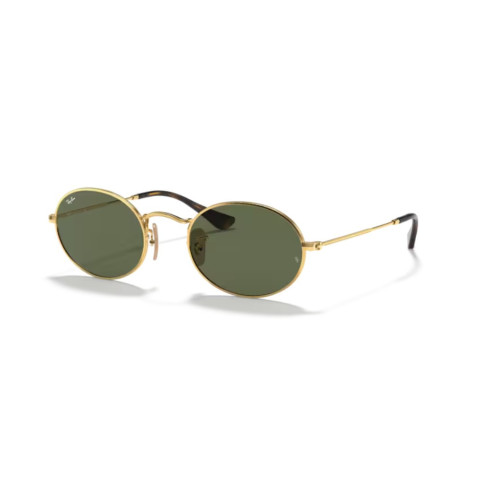Ray Ban 3547N Oval - 51 001 - Oro Arista/Verde G-15