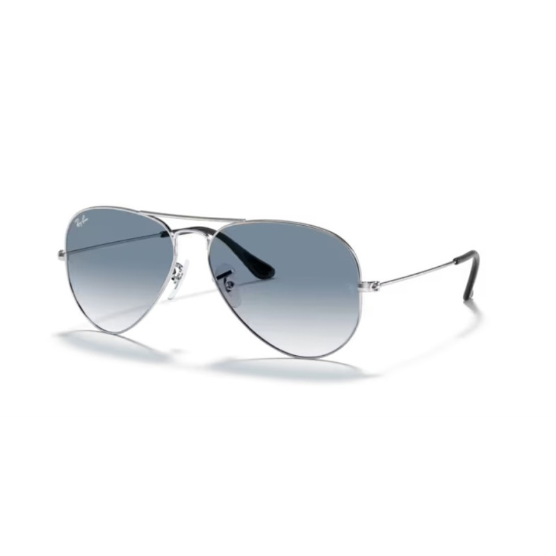 Ray Ban 3025 Aviator - 003/3F - Argento/Azzurro Sfumato