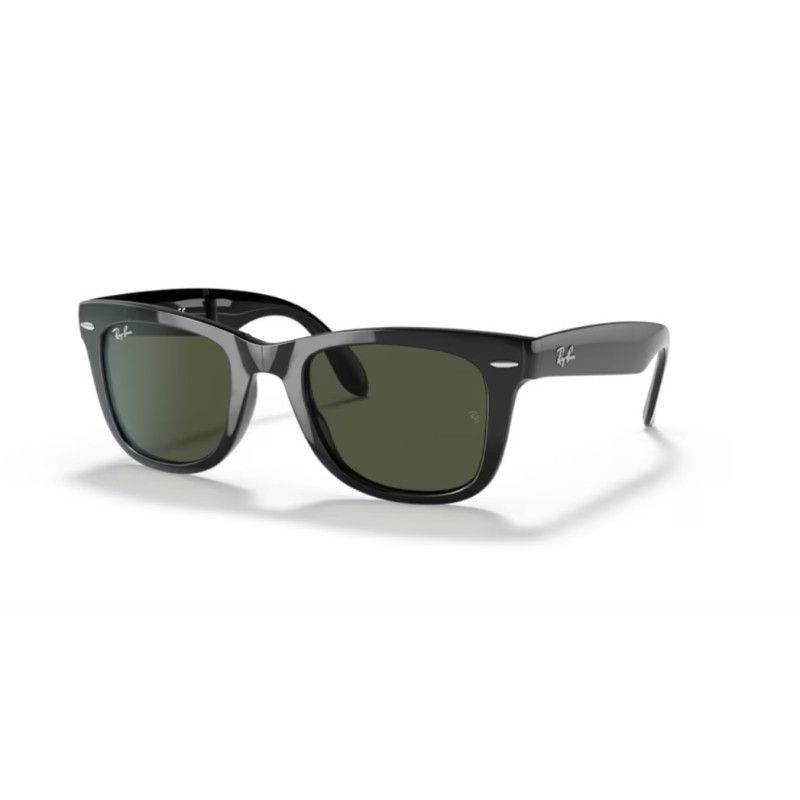 Ray Ban 4105 Wayfarer Pieghevole - 54 601 - Nero Lucido/Verde G-15