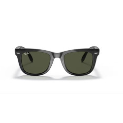 Ray Ban 4105 Wayfarer Pieghevole - 54 601 - Nero Lucido/Verde G-15