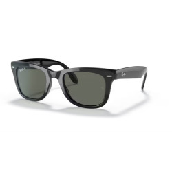 Ray Ban 4105 Wayfarer Pieghevole - 50 601/58 - Nero Lucido/Verde Polarizzato