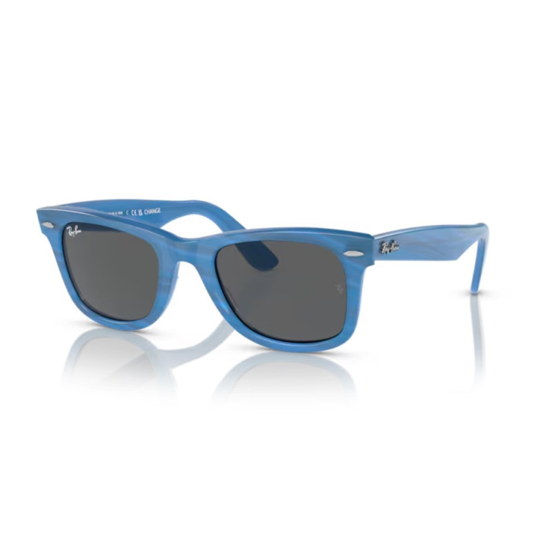 Ray Ban 2140 Wayfarer - 50 1409B1 - Fotocromatico Blu Striato/Grigio