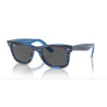 Ray Ban 2140 Wayfarer - 50 1409B1 - Fotocromatico Blu Striato/Grigio